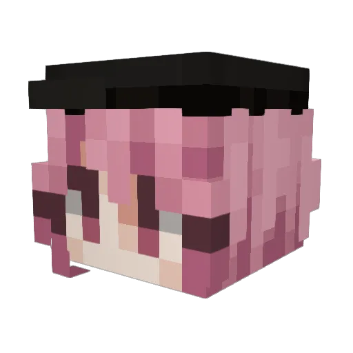 carameltsz Minecraft avatar head, 3D render