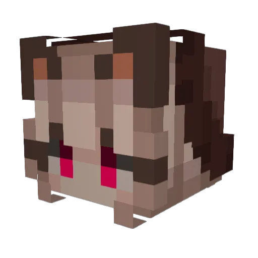 caramxcha Minecraft avatar head, 3D render