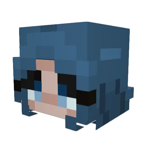 carathepinkqueen Minecraft avatar head, 3D render