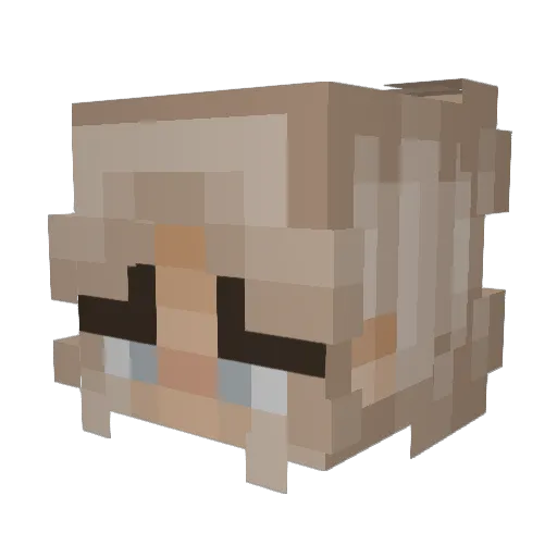 caraweed Minecraft avatar head, 3D render