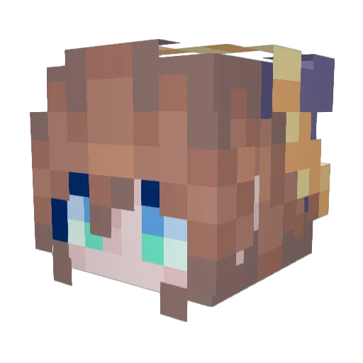 carbaima Minecraft avatar head, 3D render