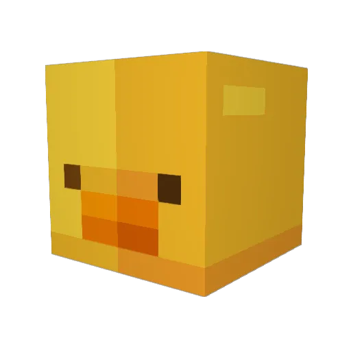 carbbo Minecraft avatar head, 3D render