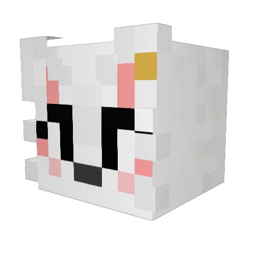 carbohydration_ Minecraft avatar head, 3D render