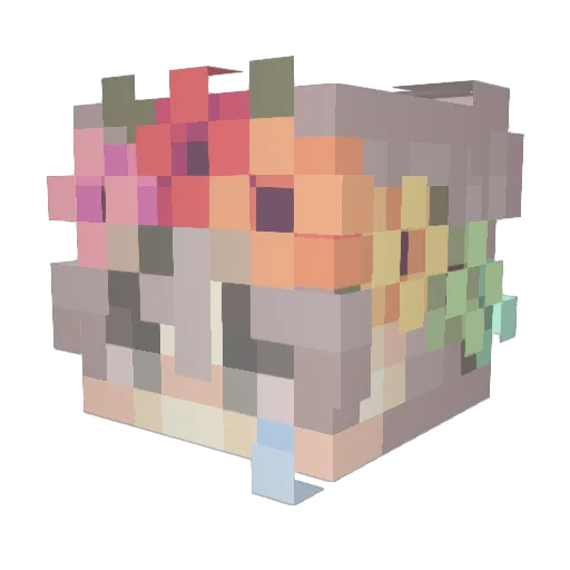 carbomb01 Minecraft avatar head, 3D render