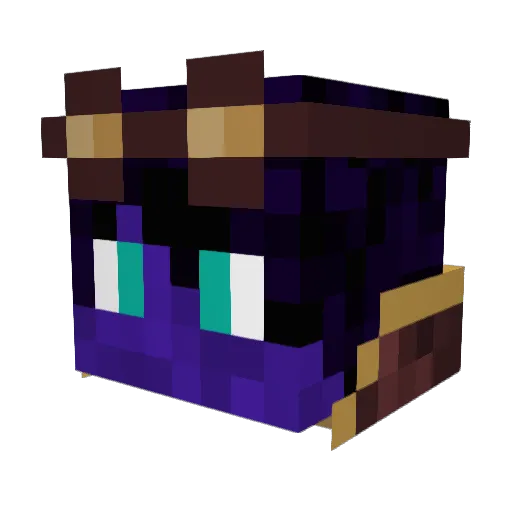carbontu Minecraft avatar head, 3D render