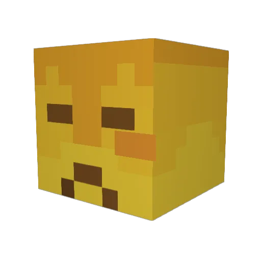 carcharodonta Minecraft avatar head, 3D render