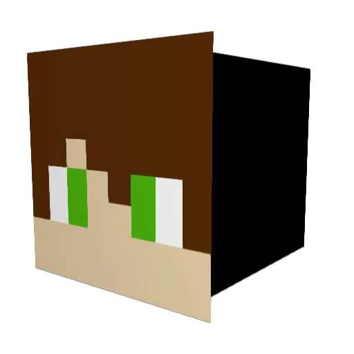 carcher Minecraft avatar head, 3D render