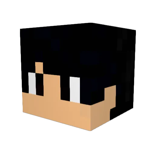 card0814 Minecraft avatar head, 3D render