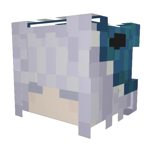 cardboardsharks Minecraft avatar head, 3D render