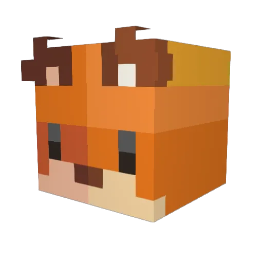 carderfox Minecraft avatar head, 3D render
