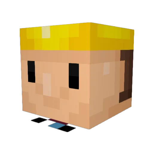carefulparking1 Minecraft avatar head, 3D render