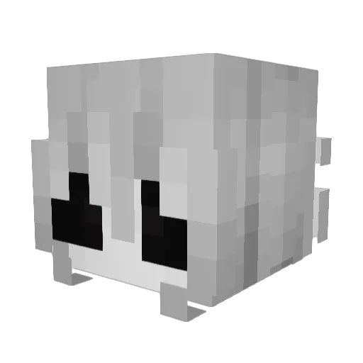 careta Minecraft avatar head, 3D render