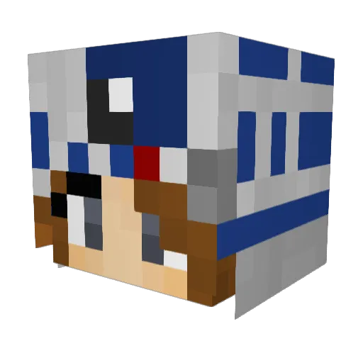 carinacory Minecraft avatar head, 3D render