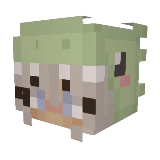 carinski Minecraft avatar head, 3D render