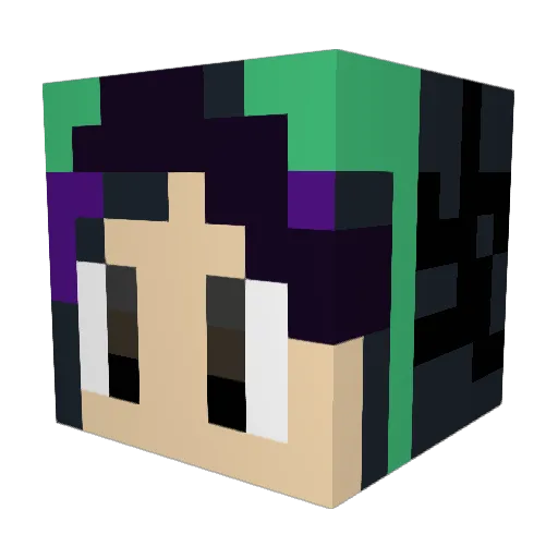 carito17 Minecraft avatar head, 3D render