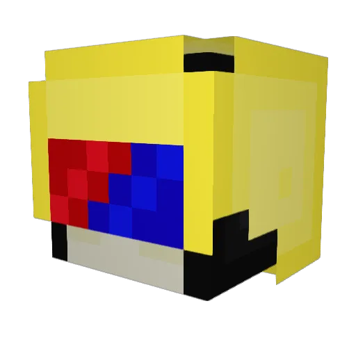 carkat Minecraft avatar head, 3D render