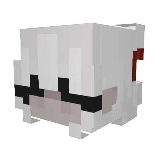 carlai Minecraft avatar head, 3D render