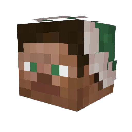 carlass Minecraft avatar head, 3D render