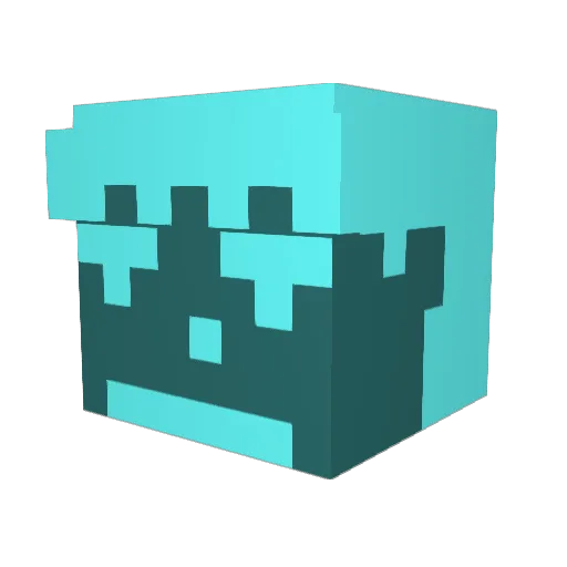 carlbored Minecraft avatar head, 3D render