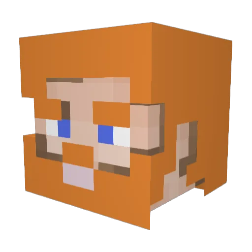 carle13 Minecraft avatar head, 3D render