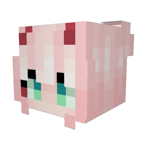 carlettos Minecraft avatar head, 3D render