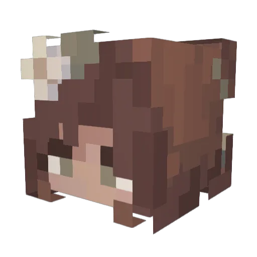 carlexei Minecraft avatar head, 3D render