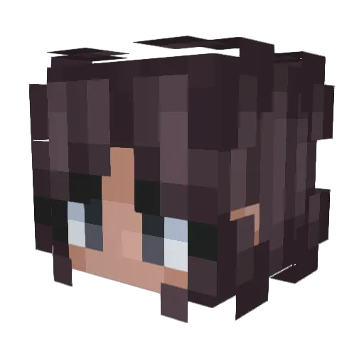 carlierabbit Minecraft avatar head, 3D render