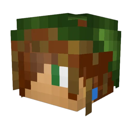 carlin600 Minecraft avatar head, 3D render