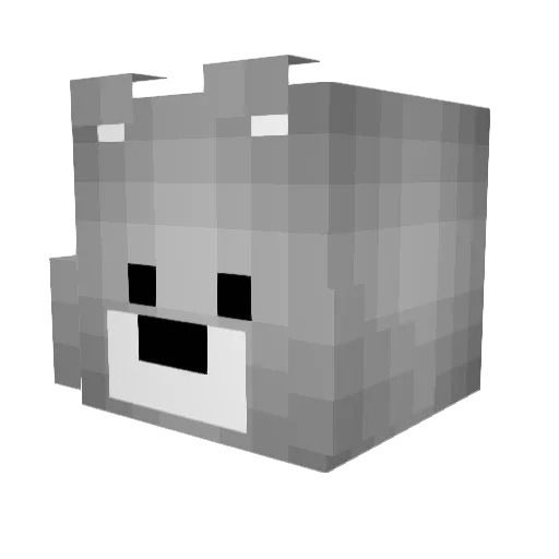 carlinette2 Minecraft avatar head, 3D render