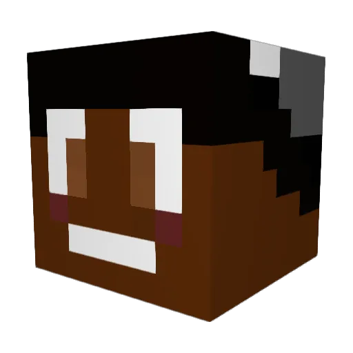 carlitosweight Minecraft avatar head, 3D render