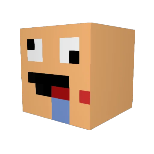 carlittoss Minecraft avatar head, 3D render