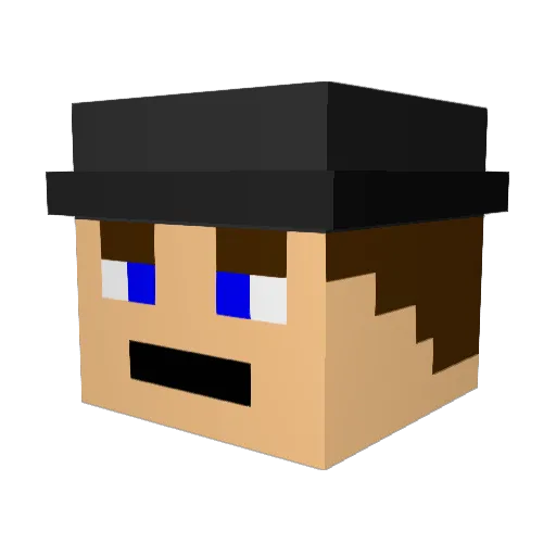 carlivan Minecraft avatar head, 3D render