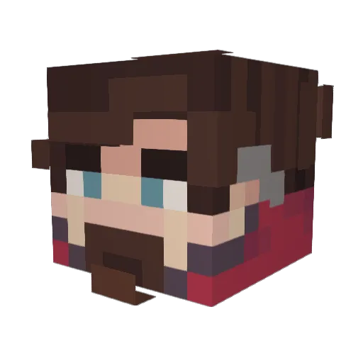 carljunior5 Minecraft avatar head, 3D render