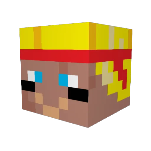carlmanneh Minecraft avatar head, 3D render