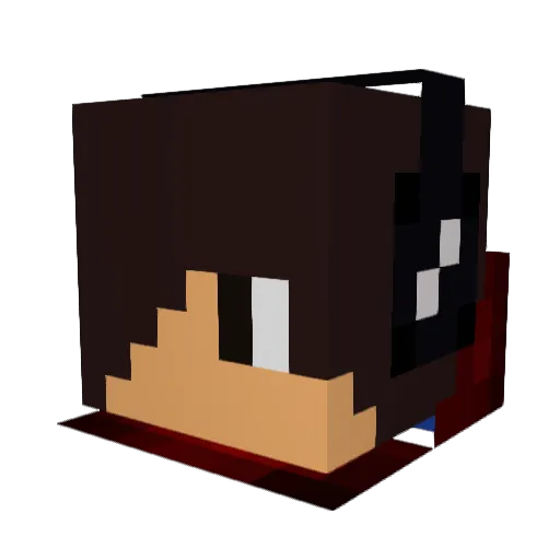 carlof Minecraft avatar head, 3D render