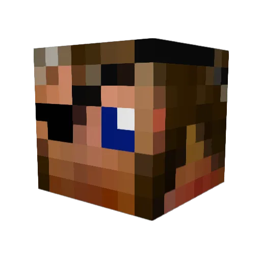 carlomann Minecraft avatar head, 3D render
