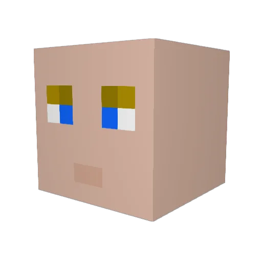 carlos_1900 Minecraft avatar head, 3D render