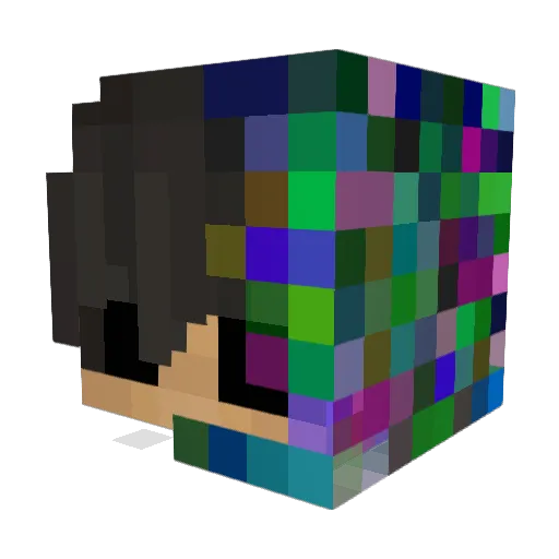 carlos_king Minecraft avatar head, 3D render