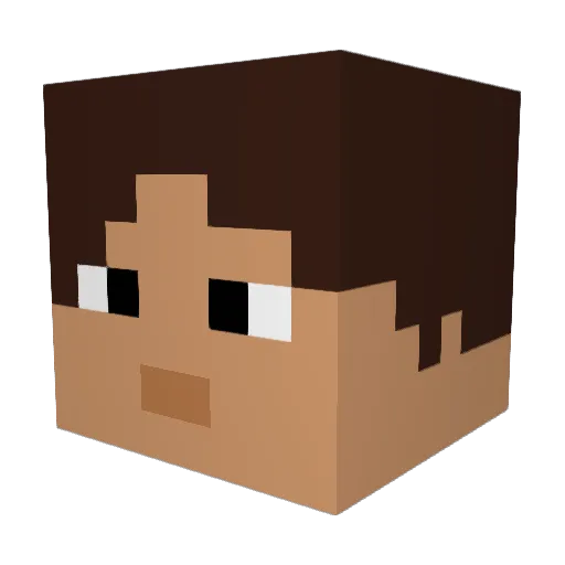 carlos_mata_005 Minecraft avatar head, 3D render