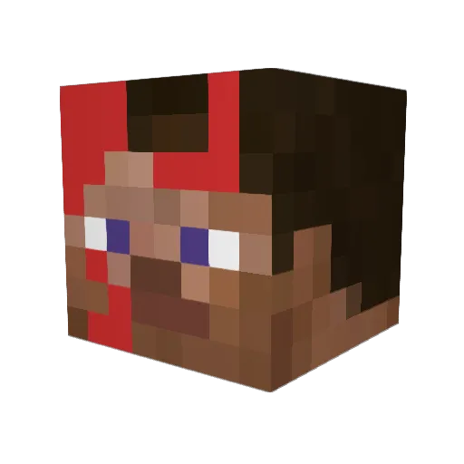 carlos_narizrota Minecraft avatar head, 3D render
