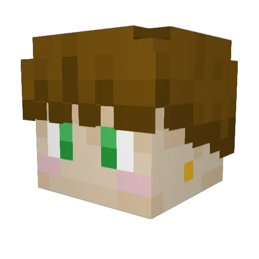 carlos_nocar Minecraft avatar head, 3D render