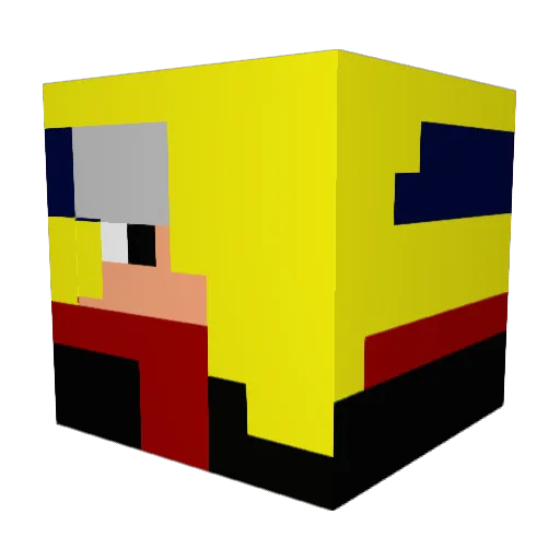 carlos_ps Minecraft avatar head, 3D render