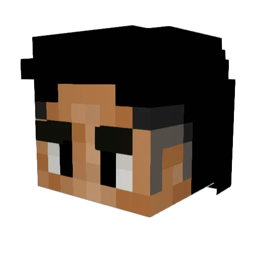 carlosaszc Minecraft avatar head, 3D render