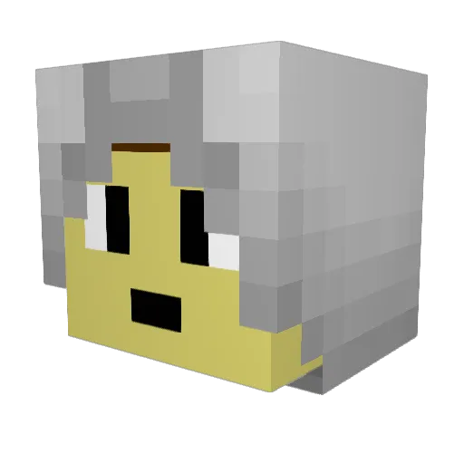 carloshkr Minecraft avatar head, 3D render
