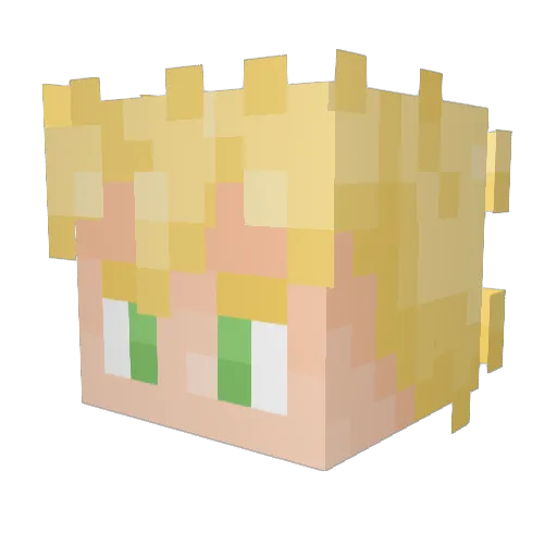 carlosrivasher Minecraft avatar head, 3D render