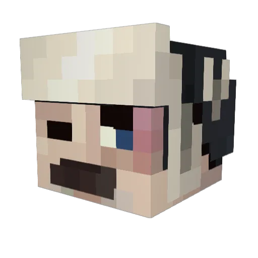 carlosy Minecraft avatar head, 3D render