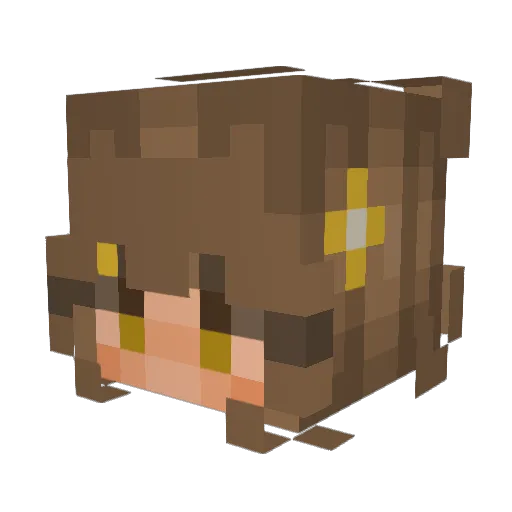 carlotaprisca Minecraft avatar head, 3D render