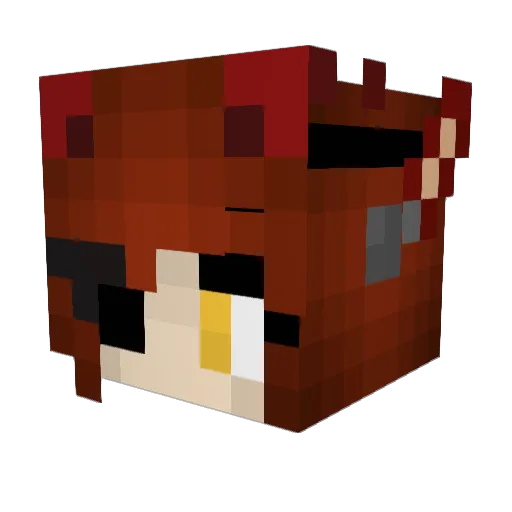 carlotxt Minecraft avatar head, 3D render