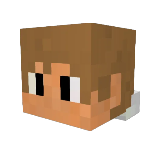 carlpc Minecraft avatar head, 3D render