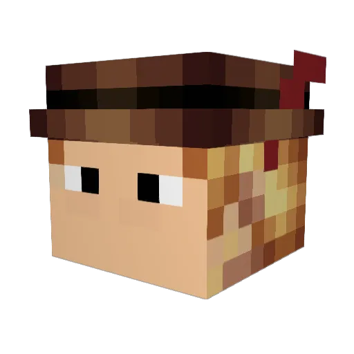 carlthorstenson Minecraft avatar head, 3D render